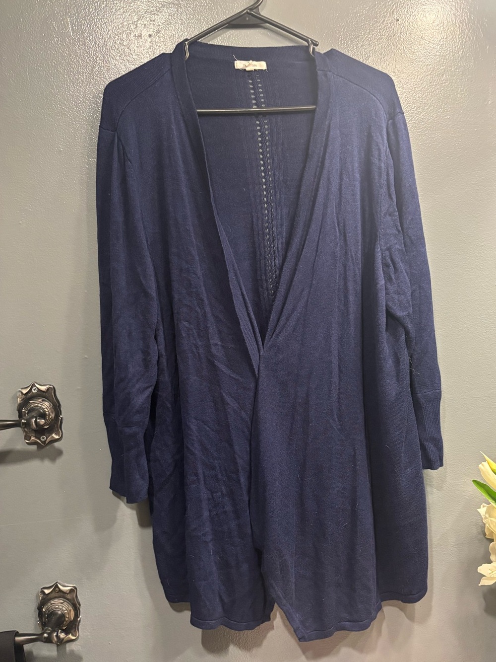 Maurices Navy Open-Front Cardigan Sweater Lightweight Business Casual Formal